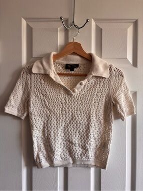 Truth By Republic Polo Sweater Size XS Short Sleeve Open Knit 

100% Cotton
